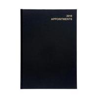 Office 2018 Appointment Diary Day to A Page A4 Black 939409