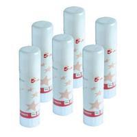 office glue stick solid washable non toxic large 40g pack 6 108233