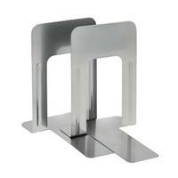 Office Large Bookends Metal Silver Pack 2 276015