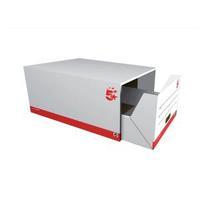 Office Archive Storage Drawer Red and White Pack 5 295306