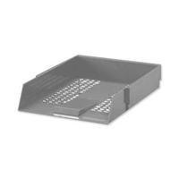 office foolscap letter tray high impact polystyrene grey 295837