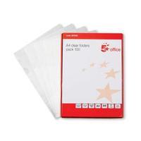 Office A4 Folder Cut Flush Polypropylene Copy-safe 90 Micron Clear