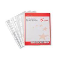 Office A4 Punched Pocket Polypropylene Top-opening 40 micron Clear