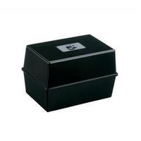 Office Card Index Box Capacity 250 Cards 5x3in 127x76mm Black 29703X