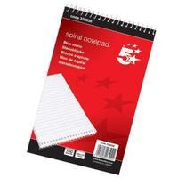 office spiral notepad headbound ruled 300 pages 127x200mm pack 10