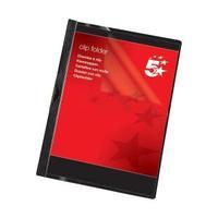 Office Clip Folder 3mm Spine for 30 Sheets A4 Black Pack 25 356394