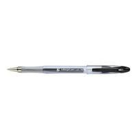 Office Roller Gel Pen Clear Barrel 1.0mm Tip 0.5mm Line Black Pack 12