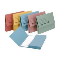 Office Foolscap Document Wallet Half Flap 285gsm Recycled Capacity