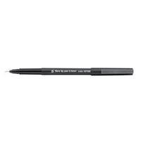 Office Fibre Tip Pen Medium 0.7mm Tip 0.4mm Line Black Pack of 12