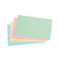 Office Record Cards Ruled Both Sides 8x5in 203x127mm Assorted Pack 100