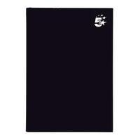 Office Notebook Casebound Hard Cover Ruled 80gsm A5 Black Pack 5