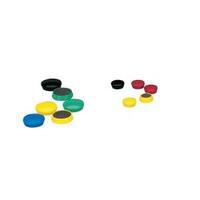 Office Round Plastic Covered Magnets 25mm Assorted Pack 10 464033