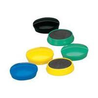 Office Round Plastic Covered Magnets 30mm Assorted Pack 10 464041