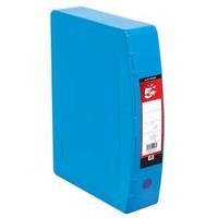 Office Box File Polypropylene with Twin Clip Lock Foolscap Blue 464556