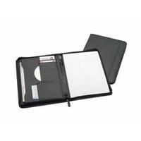 office a4 zipped conference folder capacity 20mm leather look black