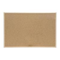 office w900xh600mm noticeboard cork with pine frame 906713