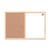 Office Combination Noticeboard Cork and Drywipe W600xH400mm 906721