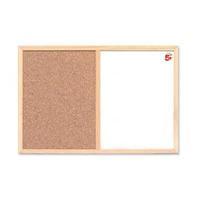 office combination noticeboard cork and drywipe w900xh600mm 906748