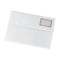 office a4 document wallet with card holder polypropylene white pack 3