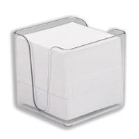 office noteholder cube transparent with approx 750 sheets of paper