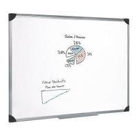 office whiteboard drywipe magnetic with pen tray and aluminium trim