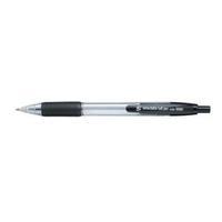 Office Retractable Grip Ball Pen 1.0mm Tip 0.4mm Line Black Pack 10