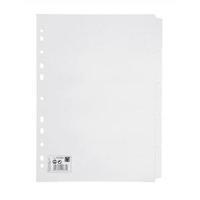 Office Subject Dividers Multipunched Manilla Card 5-Part A4 White