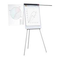Office Easel Drywipe Magnetic with Pen Tray and Extension Arms