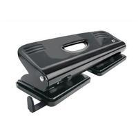 office 4 hole 16 x 80gm2 metal hole punch black with plastic base