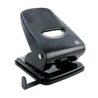 Office 2-Hole 40 x 80gm2 Metal Hole Punch Black with Plastic Base