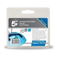 Office Remanufactured Epson T0712 Cyan Capacity 5.5ml Inkjet Cartridge