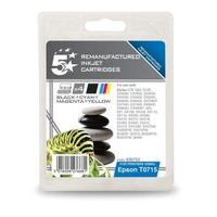 Office Remanufactured Epson T0715 4-Colour Capacity 1 x 7.4ml 3 x