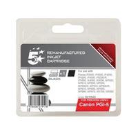 office remanufactured canon pgi 5bk black yield 520 pages inkjet