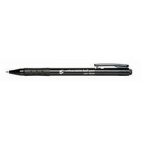 Office Retractable Stick Ball Pen 1.0mm Tip 0.7mm Line Black Pack of