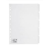 Office Subject Dividers Multipunched Manilla Card 5-Part A4 White Pack