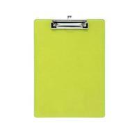 Office Clipboard Solid Plastic Durable with Rounded Corners A4 Lime