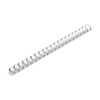 Office Binding Combs Plastic 21 Ring 170 Sheets A4 20mm White Pack 100