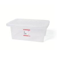 Office Storage Box Plastic with Lid Stackable 16 Litre Clear 938500