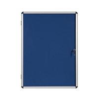 Office Noticeboard Glazed Lockable Aluminium Trim 1200x900mm 937645