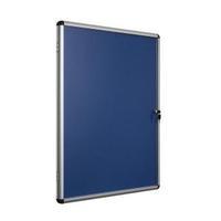 Office Noticeboard Glazed Lockable Aluminium Trim 900x600mm 937637