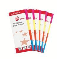 Office Page Markers Neon Four Colour Pack 5 938229