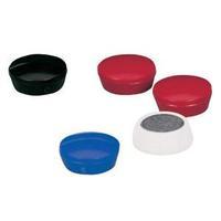Office Round Plastic Covered Magnets 20mm Black Pack 10 938675