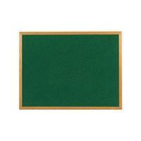 Office W1200xH900mm Felt Noticeboard Wooden Frame Green 938608