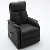 Ofelia Recliner Chair In Black PU Leather With Rise Function