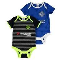 Official Chelsea FC Baby Kit Bodysuits - 2 Pack - 2016/17 Season