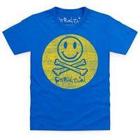 official fatboy slim yellow smiley kids t shirt