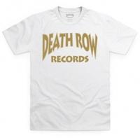 Official Death Row Records Block Brown Logo T Shirt