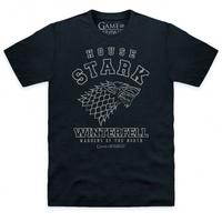 official game of thrones stark collegiate t shirt