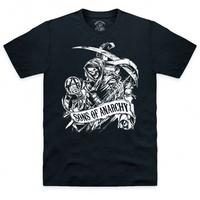 Official Sons of Anarchy Reaper Scroll T Shirt