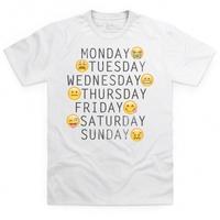 official two tribes weekdays emoji t shirt